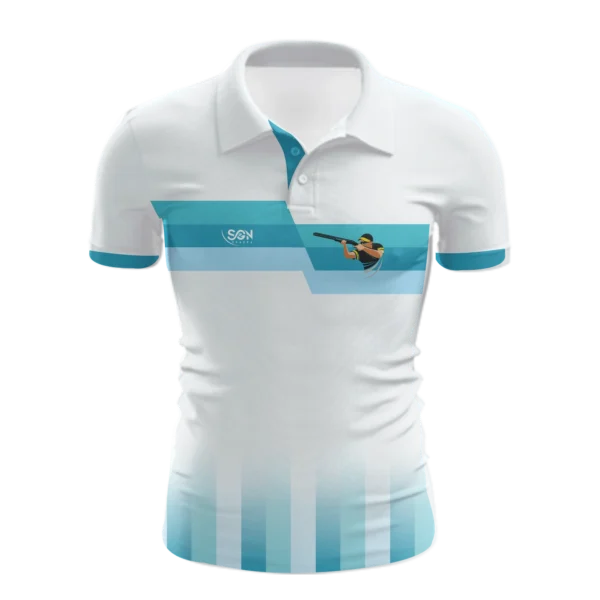 Trap Shooting Polo Tshirts White Target Logo Back Side