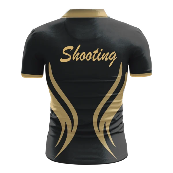 Shooting Polo T-shirts Golden and Black - Image 2