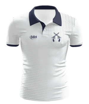 Shooting Polo T-shirts White Design With Shooting Logo