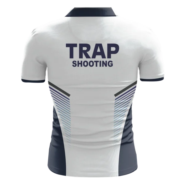 Trap Shooting Polo T-shirts White - Image 2
